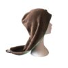 bonnet turban seche cheveux bambou marron chocolat