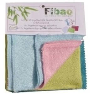 Lingettes pour bébé en fibres de bambou à 100%, 17 cm x 20 cm, 40 unités –  Personnelle Bébé : Lingette humide