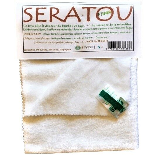 SERATOU, serpillère qui nettoie juste avec de l'eau - Fibao textile bambou